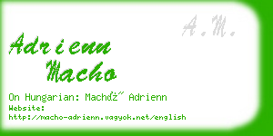 adrienn macho business card